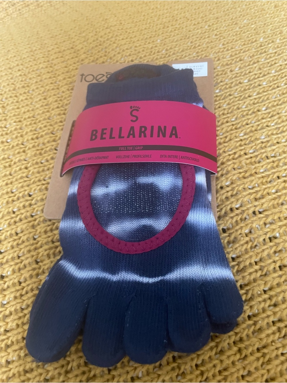 Bellarina Women's Full Toe Grip Toe Socks in Navy Blue